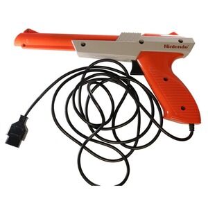 Nintendo Zapper Light Gun Controller NES 1985 Orange Gray Retro Gaming Accessory